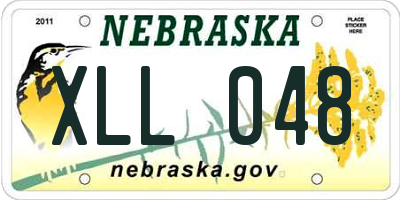 NE license plate XLL048