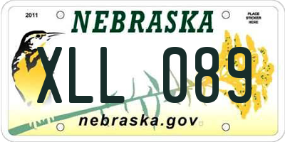 NE license plate XLL089