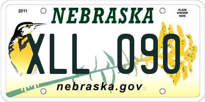 NE license plate XLL090