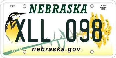 NE license plate XLL098