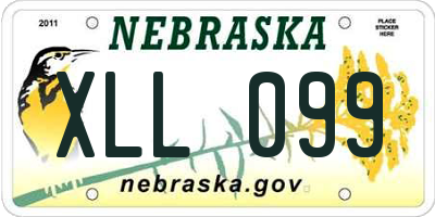 NE license plate XLL099
