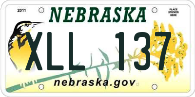 NE license plate XLL137
