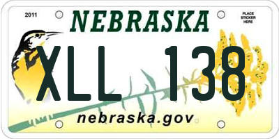 NE license plate XLL138