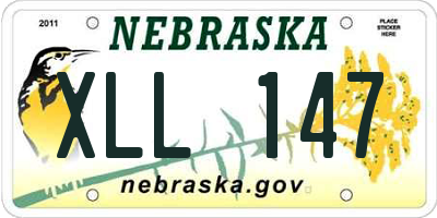 NE license plate XLL147