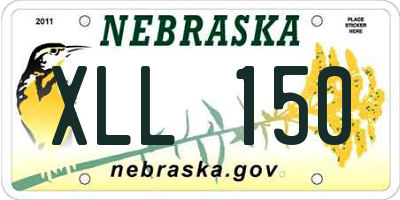 NE license plate XLL150