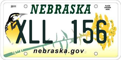 NE license plate XLL156