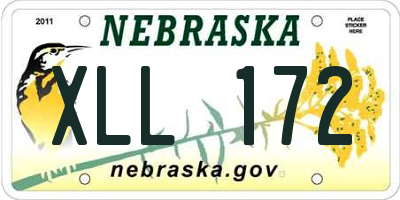 NE license plate XLL172