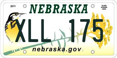 NE license plate XLL175