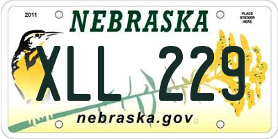 NE license plate XLL229