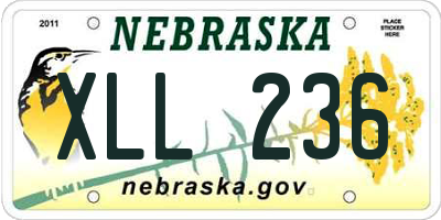 NE license plate XLL236