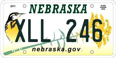 NE license plate XLL246