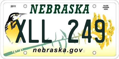 NE license plate XLL249