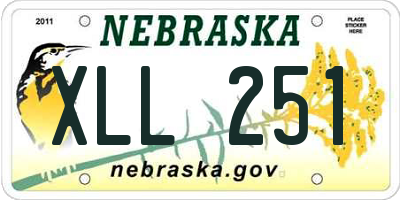 NE license plate XLL251