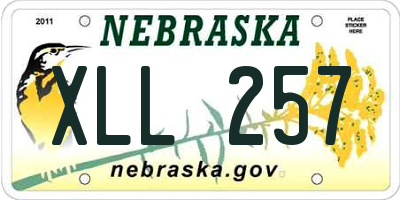 NE license plate XLL257