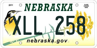 NE license plate XLL258