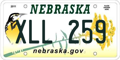 NE license plate XLL259