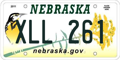 NE license plate XLL261