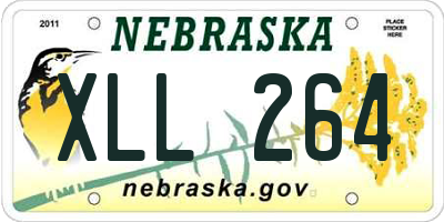 NE license plate XLL264