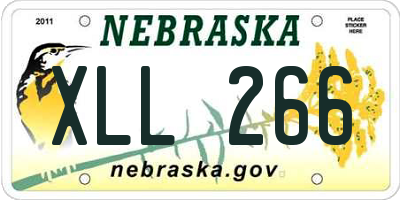NE license plate XLL266