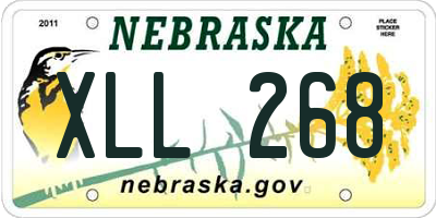 NE license plate XLL268