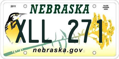 NE license plate XLL271