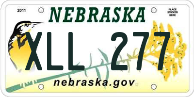 NE license plate XLL277