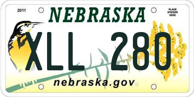 NE license plate XLL280