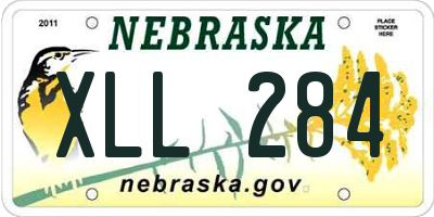 NE license plate XLL284