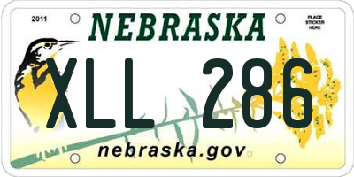 NE license plate XLL286