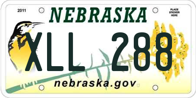 NE license plate XLL288