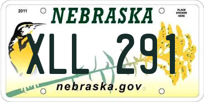NE license plate XLL291