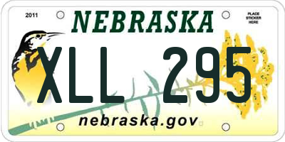 NE license plate XLL295