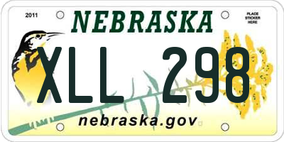 NE license plate XLL298