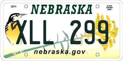 NE license plate XLL299