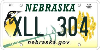 NE license plate XLL304