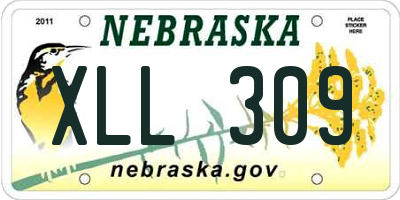 NE license plate XLL309