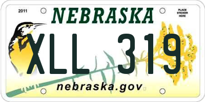 NE license plate XLL319