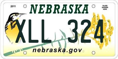 NE license plate XLL324