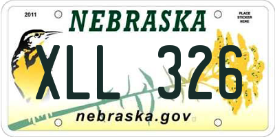 NE license plate XLL326