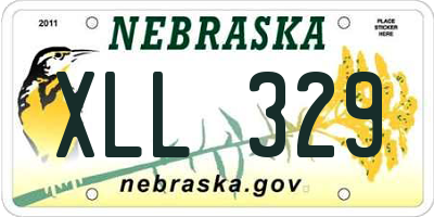 NE license plate XLL329