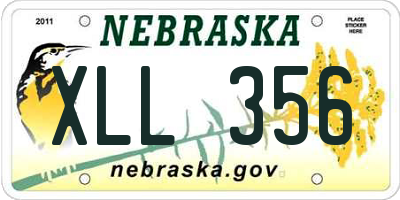 NE license plate XLL356