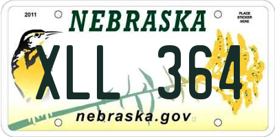 NE license plate XLL364