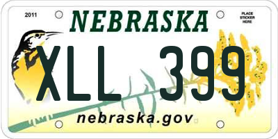 NE license plate XLL399