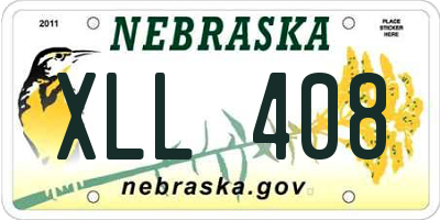 NE license plate XLL408