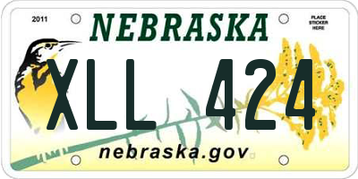 NE license plate XLL424