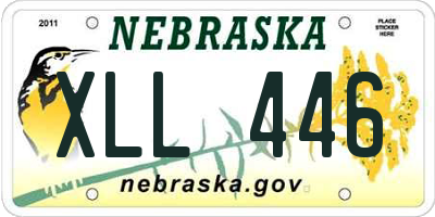 NE license plate XLL446