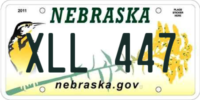 NE license plate XLL447