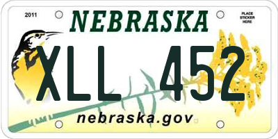 NE license plate XLL452