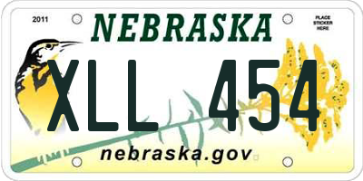 NE license plate XLL454