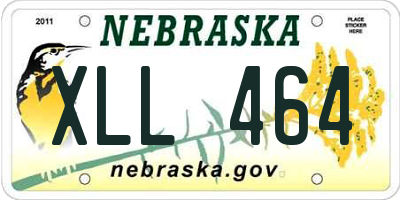 NE license plate XLL464